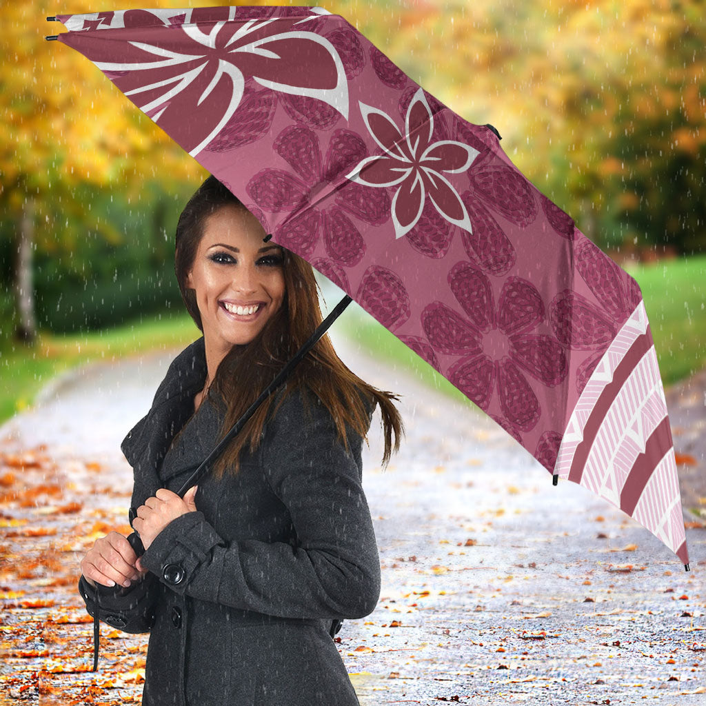 Hawaii Pupuala Plumeria Pink Umbrella Polynesian Pattern LT01 - Polynesian Pride