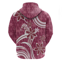 Hawaii Pupuala Plumeria Pink Zip Hoodie Polynesian Pattern LT01 - Polynesian Pride