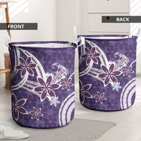 Hawaii Pupuala Plumeria Purple Laundry Basket Polynesian Pattern LT01 - Polynesian Pride