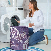Hawaii Pupuala Plumeria Purple Laundry Basket Polynesian Pattern LT01 - Polynesian Pride