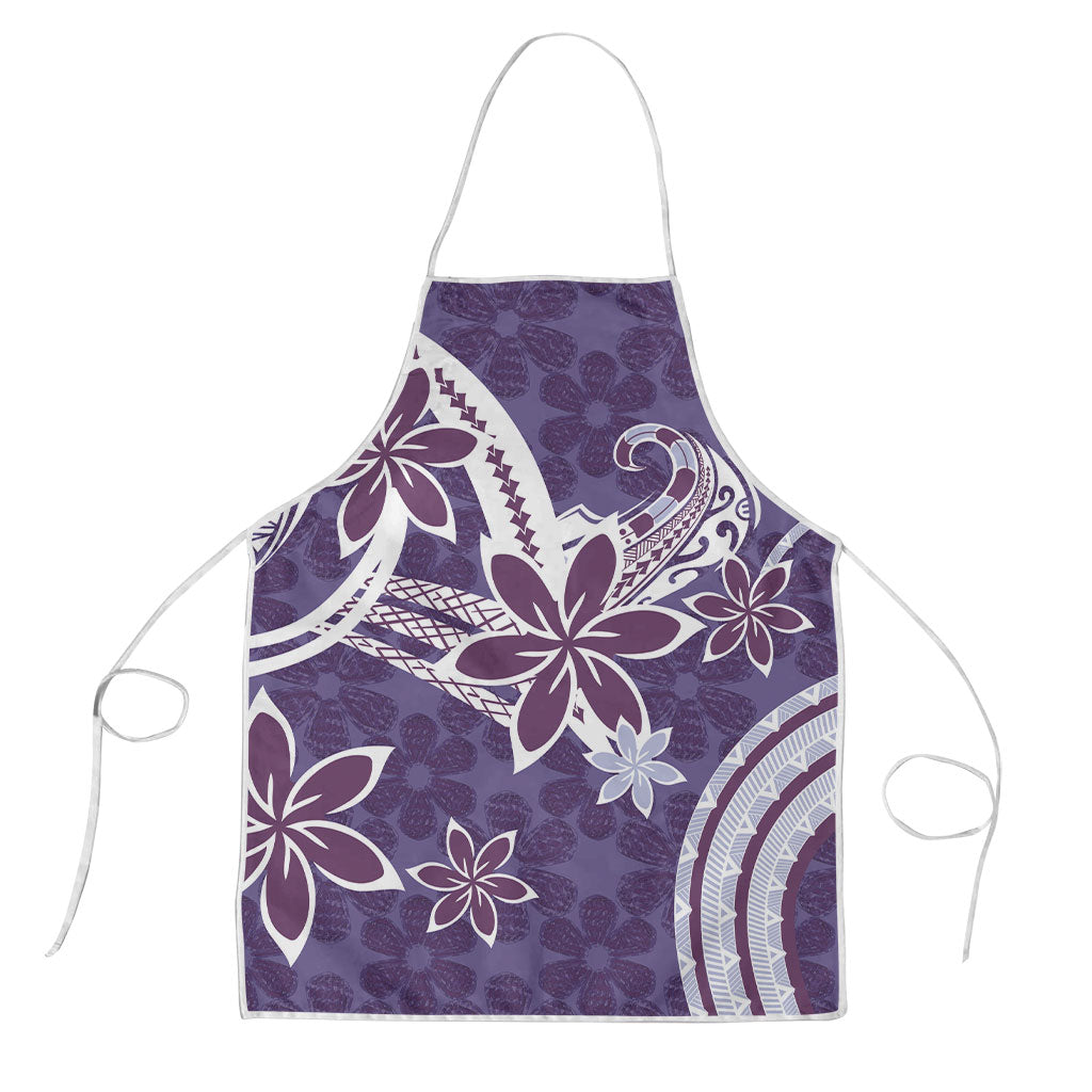 Hawaii Pupuala Plumeria Purple Apron Polynesian Pattern LT01 Purple - Polynesian Pride