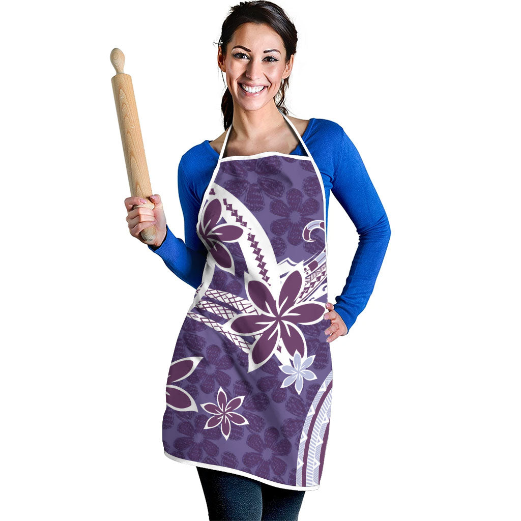 Hawaii Pupuala Plumeria Purple Apron Polynesian Pattern LT01 - Polynesian Pride