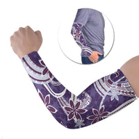 Hawaii Pupuala Plumeria Purple Arm Sleeves Polynesian Pattern LT01 Set of 2 Purple - Polynesian Pride