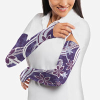 Hawaii Pupuala Plumeria Purple Arm Sleeves Polynesian Pattern LT01 - Polynesian Pride