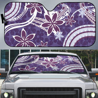 Hawaii Pupuala Plumeria Purple Auto Sun Shade Polynesian Pattern LT01 Purple - Polynesian Pride