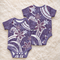 Hawaii Pupuala Plumeria Purple Baby Onesie Polynesian Pattern LT01 - Polynesian Pride