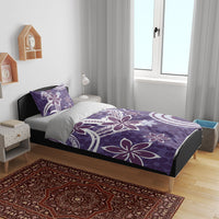 Hawaii Pupuala Plumeria Purple Bedding Set Polynesian Pattern LT01 - Polynesian Pride