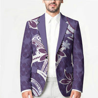 Hawaii Pupuala Plumeria Purple Blazer Polynesian Pattern LT01 - Polynesian Pride