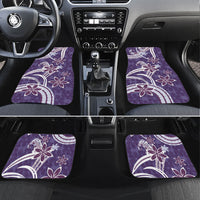 Hawaii Pupuala Plumeria Purple Car Mats Polynesian Pattern LT01 Set 4pcs Purple - Polynesian Pride