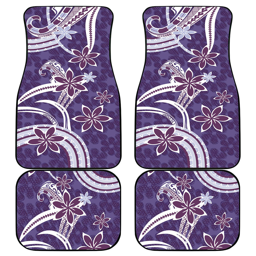 Hawaii Pupuala Plumeria Purple Car Mats Polynesian Pattern LT01 - Polynesian Pride