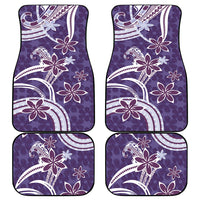 Hawaii Pupuala Plumeria Purple Car Mats Polynesian Pattern LT01 - Polynesian Pride