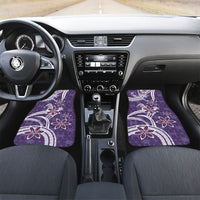 Hawaii Pupuala Plumeria Purple Car Mats Polynesian Pattern LT01 Set 2pcs - Front Purple - Polynesian Pride
