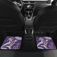Hawaii Pupuala Plumeria Purple Car Mats Polynesian Pattern LT01 Set 2pcs - Back Purple - Polynesian Pride