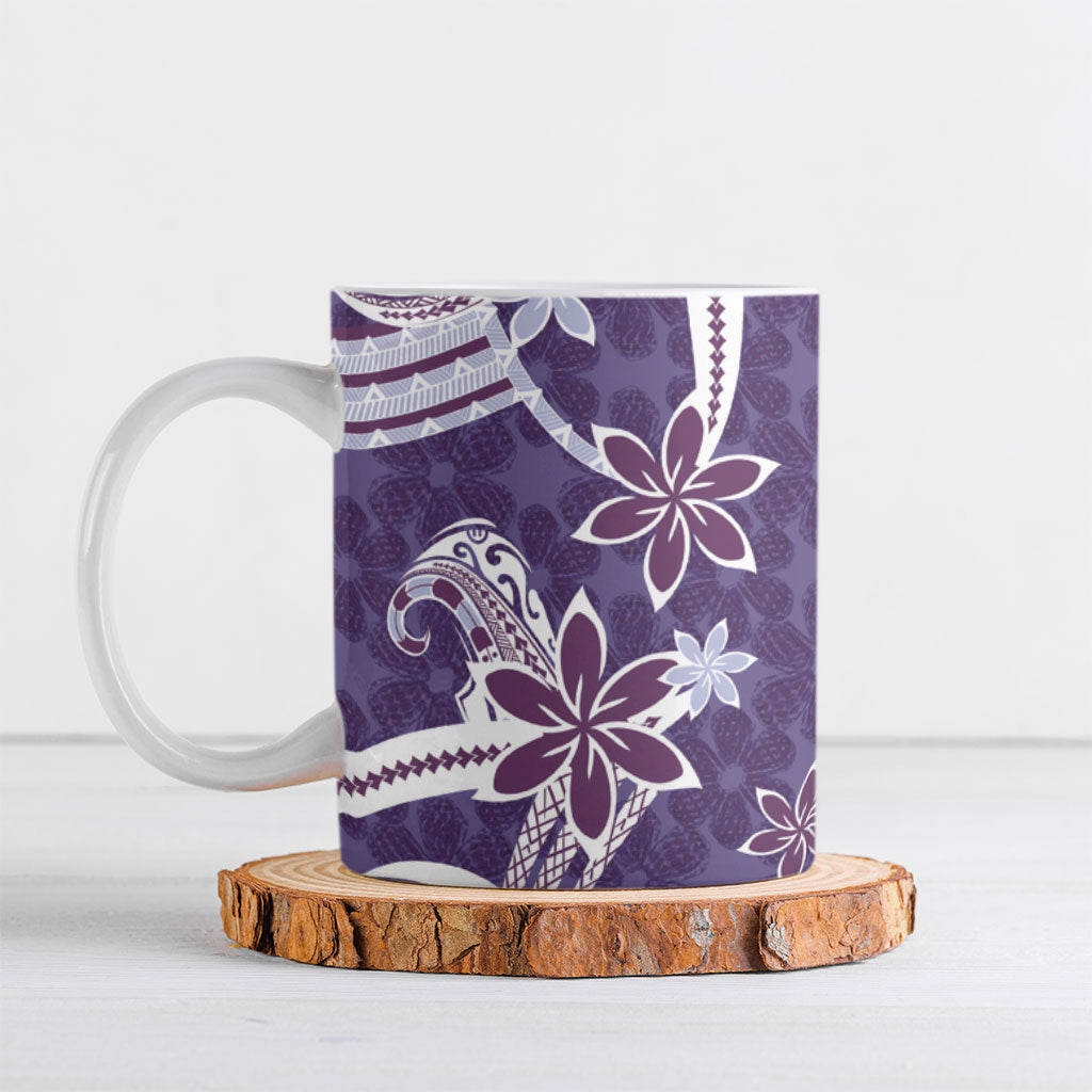 Hawaii Pupuala Plumeria Purple Ceramic Mug Polynesian Pattern LT01 Purple - Polynesian Pride