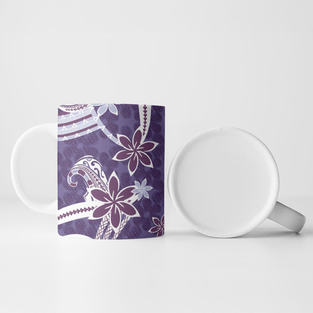 Hawaii Pupuala Plumeria Purple Ceramic Mug Polynesian Pattern LT01 - Polynesian Pride