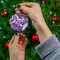 Hawaii Pupuala Plumeria Purple Ceramic Ornament Polynesian Pattern LT01 - Polynesian Pride