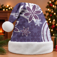 Hawaii Pupuala Plumeria Purple Christmas Santa Hat Polynesian Pattern LT01 Without Fur Purple - Polynesian Pride