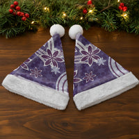 Hawaii Pupuala Plumeria Purple Christmas Santa Hat Polynesian Pattern LT01 - Polynesian Pride