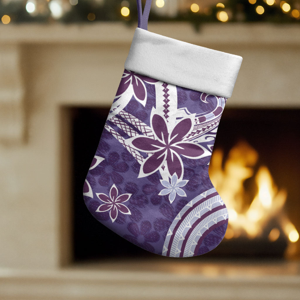 Hawaii Pupuala Plumeria Purple Christmas Stocking Polynesian Pattern LT01 Set of 2 Purple - Polynesian Pride