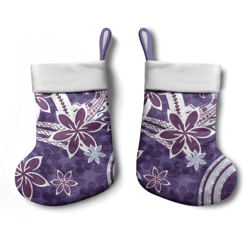 Hawaii Pupuala Plumeria Purple Christmas Stocking Polynesian Pattern LT01 - Polynesian Pride