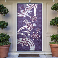 Hawaii Pupuala Plumeria Purple Door Cover Polynesian Pattern LT01 Purple - Polynesian Pride