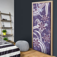 Hawaii Pupuala Plumeria Purple Door Cover Polynesian Pattern LT01 - Polynesian Pride