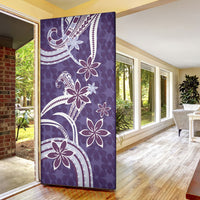 Hawaii Pupuala Plumeria Purple Door Cover Polynesian Pattern LT01 - Polynesian Pride
