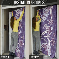 Hawaii Pupuala Plumeria Purple Door Cover Polynesian Pattern LT01 - Polynesian Pride