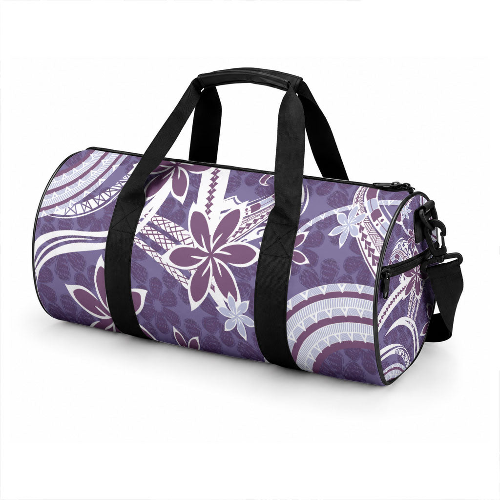 Hawaii Pupuala Plumeria Purple Duffle Bag Polynesian Pattern LT01 - Polynesian Pride