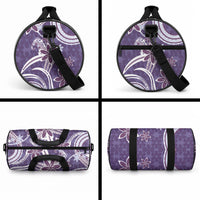 Hawaii Pupuala Plumeria Purple Duffle Bag Polynesian Pattern LT01 - Polynesian Pride