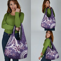Hawaii Pupuala Plumeria Purple Grocery Bag Polynesian Pattern LT01 - Polynesian Pride