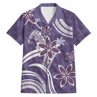 Hawaii Pupuala Plumeria Purple Hawaiian Shirt Polynesian Pattern LT01 Purple - Polynesian Pride