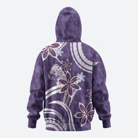 Hawaii Pupuala Plumeria Purple Hoodie Polynesian Pattern LT01 - Polynesian Pride