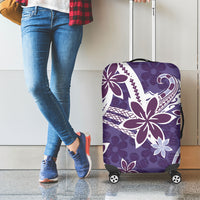 Hawaii Pupuala Plumeria Purple Luggage Cover Polynesian Pattern LT01 - Polynesian Pride