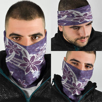 Hawaii Pupuala Plumeria Purple Neck Gaiter Polynesian Pattern LT01 - Polynesian Pride