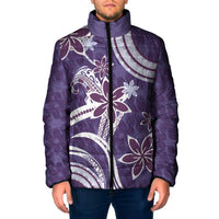 Hawaii Pupuala Plumeria Purple Padded Jacket Polynesian Pattern LT01 Men Purple - Polynesian Pride