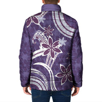 Hawaii Pupuala Plumeria Purple Padded Jacket Polynesian Pattern LT01 - Polynesian Pride