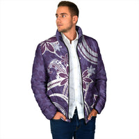Hawaii Pupuala Plumeria Purple Padded Jacket Polynesian Pattern LT01 - Polynesian Pride
