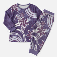 Hawaii Pupuala Plumeria Purple Christmas Pajama Set Polynesian Pattern LT01 Men Purple - Polynesian Pride