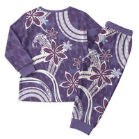 Hawaii Pupuala Plumeria Purple Christmas Pajama Set Polynesian Pattern LT01 - Polynesian Pride