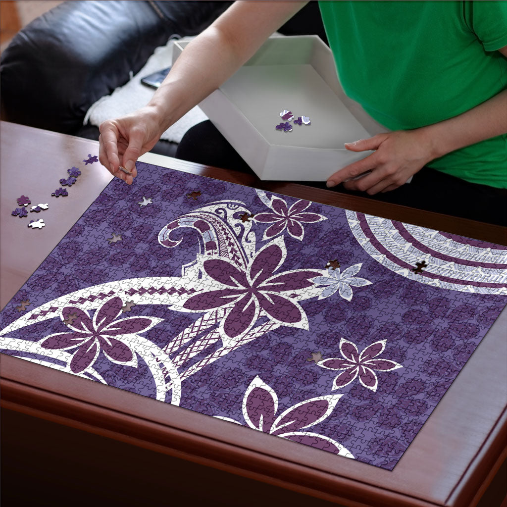 Hawaii Pupuala Plumeria Purple Puzzle Polynesian Pattern LT01 - Polynesian Pride
