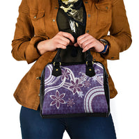 Hawaii Pupuala Plumeria Purple Shoulder Handbag Polynesian Pattern LT01 - Polynesian Pride