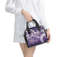 Hawaii Pupuala Plumeria Purple Shoulder Handbag Polynesian Pattern LT01 - Polynesian Pride