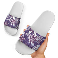 Hawaii Pupuala Plumeria Purple Slide Sandals Polynesian Pattern LT01 - Polynesian Pride