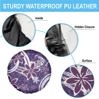 Hawaii Pupuala Plumeria Purple Spare Tire Cover Polynesian Pattern LT01 - Polynesian Pride
