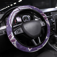 Hawaii Pupuala Plumeria Purple Steering Wheel Cover Polynesian Pattern LT01 Universal Fit Purple - Polynesian Pride