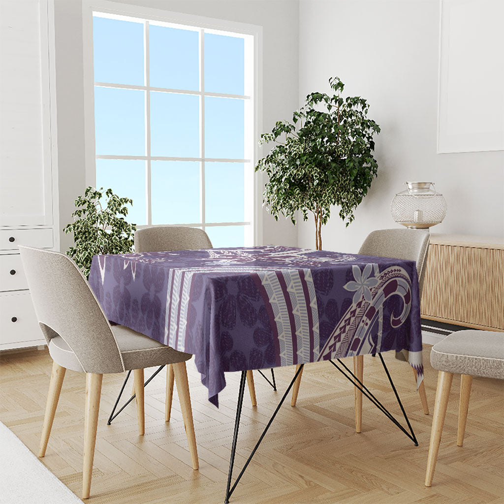 Hawaii Pupuala Plumeria Purple Tablecloth Polynesian Pattern LT01 - Polynesian Pride