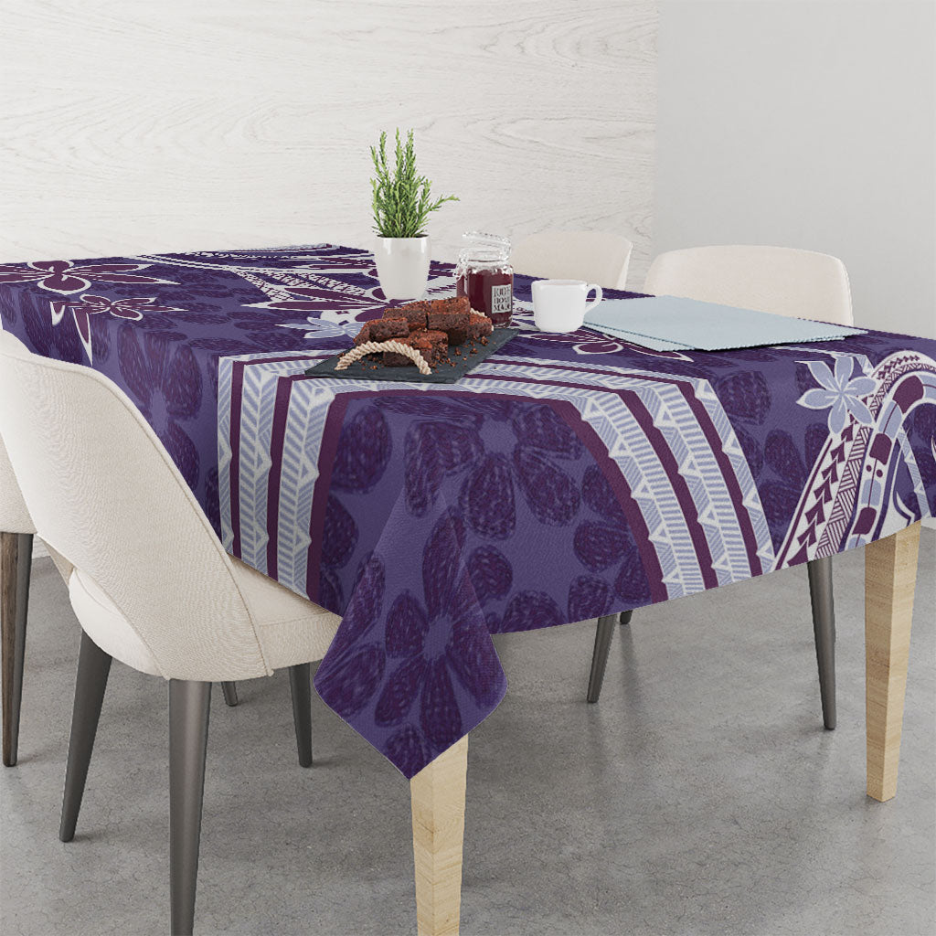 Hawaii Pupuala Plumeria Purple Tablecloth Polynesian Pattern LT01 - Polynesian Pride