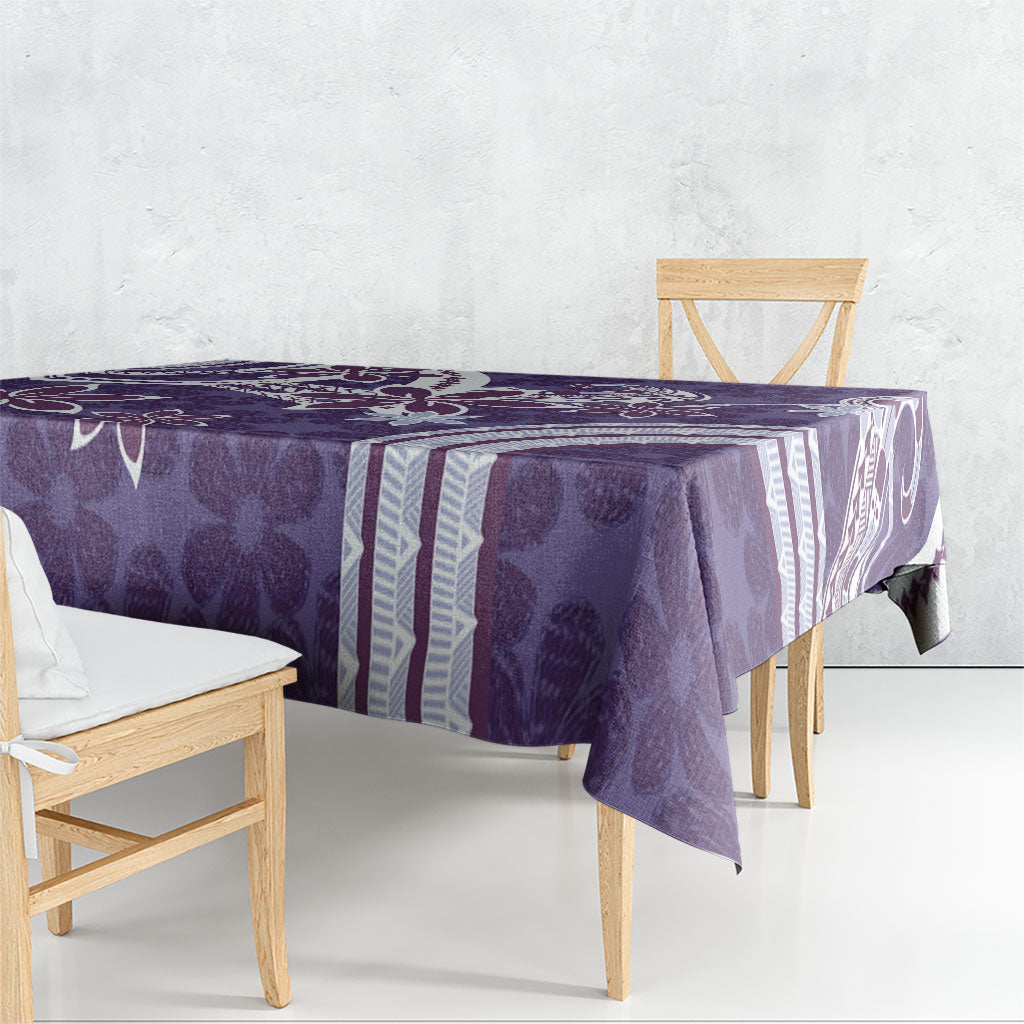 Hawaii Pupuala Plumeria Purple Tablecloth Polynesian Pattern LT01 - Polynesian Pride