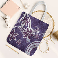 Hawaii Pupuala Plumeria Purple Tote Bag Polynesian Pattern LT01 White Strap One Size Purple - Polynesian Pride
